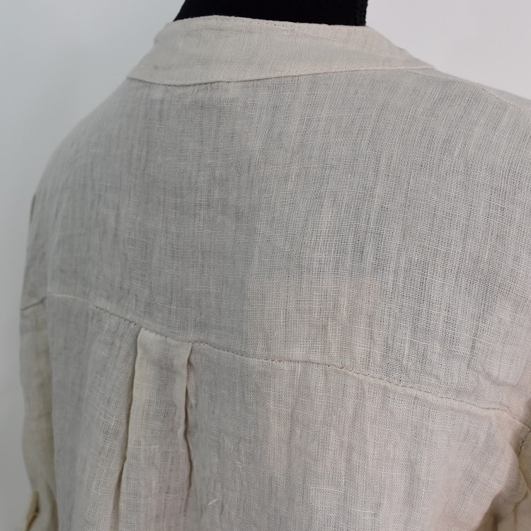 Linneblus med Krås BEIGE