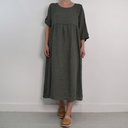 Linneklänning med Fickor SOFT MILITARE