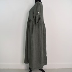 Linneklänning med Fickor SOFT MILITARE