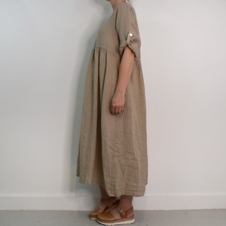 Linneklänning med Fickor CASHMERE