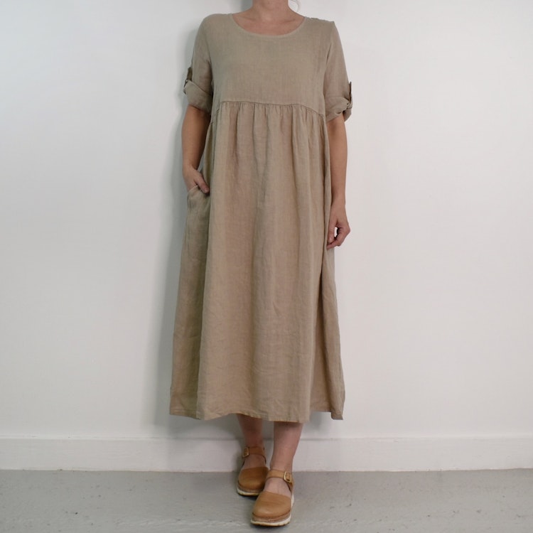 Linneklänning med Fickor CASHMERE