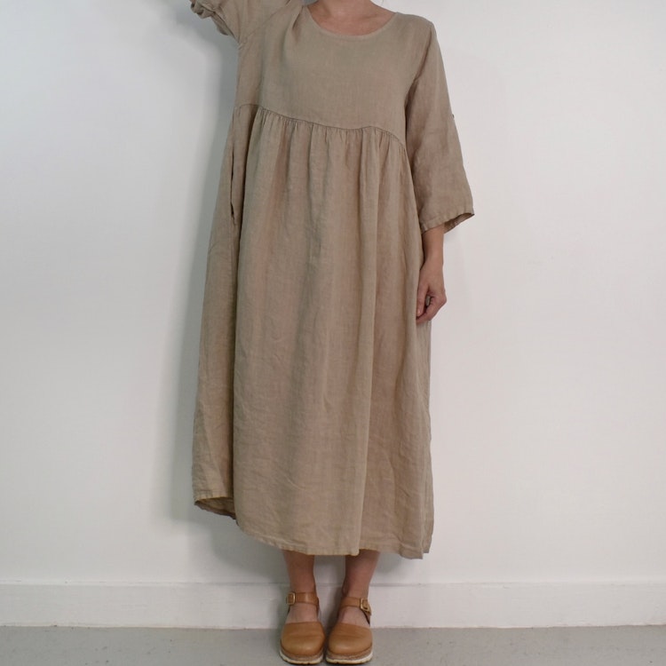 Linneklänning med Fickor CASHMERE