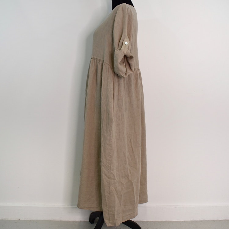 Linneklänning med Fickor CASHMERE