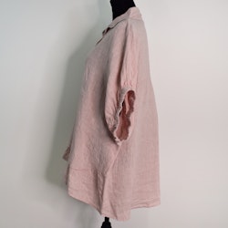 Kort linneskjorta med Volang ROSA