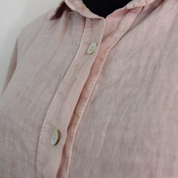 Kort linneskjorta med Volang ROSA