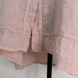 Kort linneskjorta med Volang ROSA