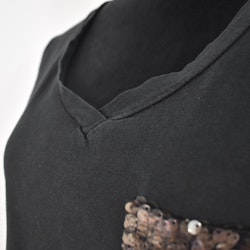 SECOND HAND T-shirt SVART S/M - Lo-ika