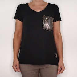 SECOND HAND T-shirt SVART S/M - Lo-ika
