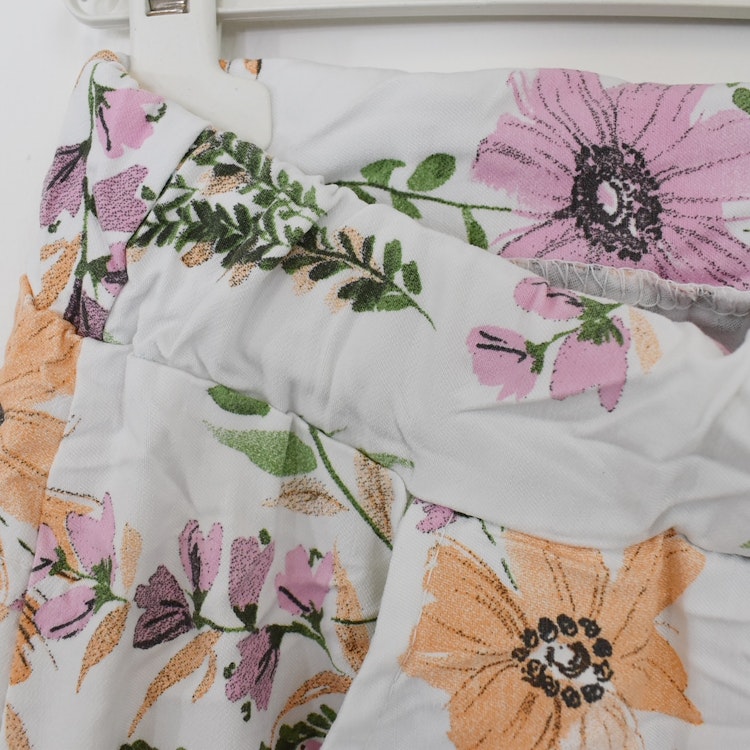 Stretchig Byxa Josefine Blommig VIT - Marta du Chateau