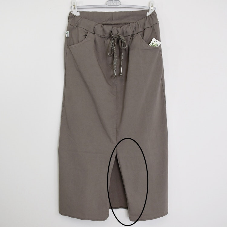 ANDRASORTERING Kjol Lång Stretchig TAUPE