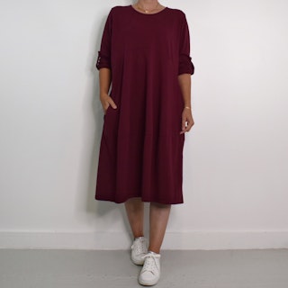 Sweatshirtklänning WINE