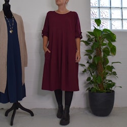 Sweatshirtklänning WINE