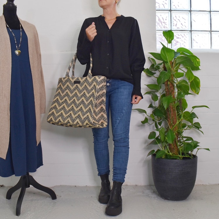 Shopper Mönstrad SVART/GULD - Depeche