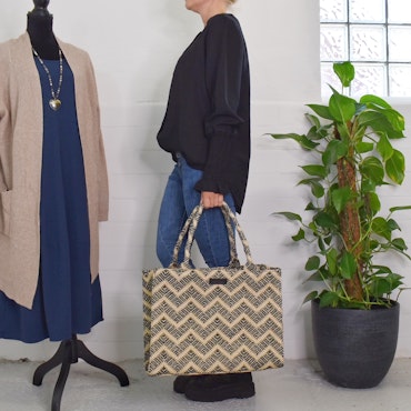 Shopper Mönstrad SVART/GULD - Depeche