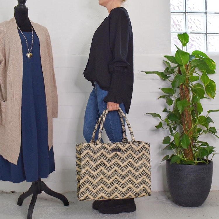 Shopper Mönstrad SVART/GULD - Depeche