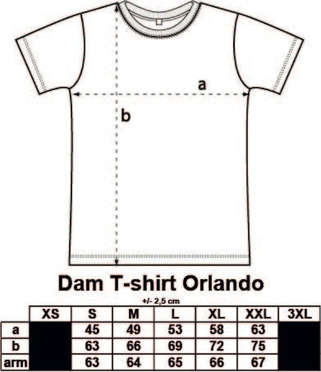 Dam T-shirt Orlando med tryck
