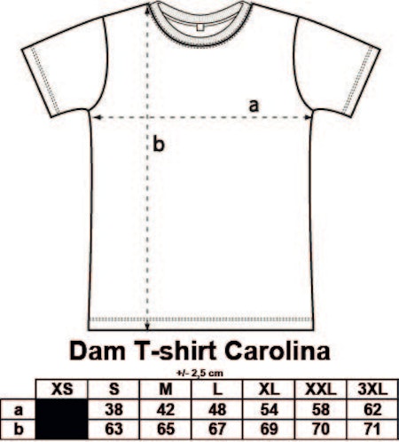 Dam T-shirt Carolina med tryck