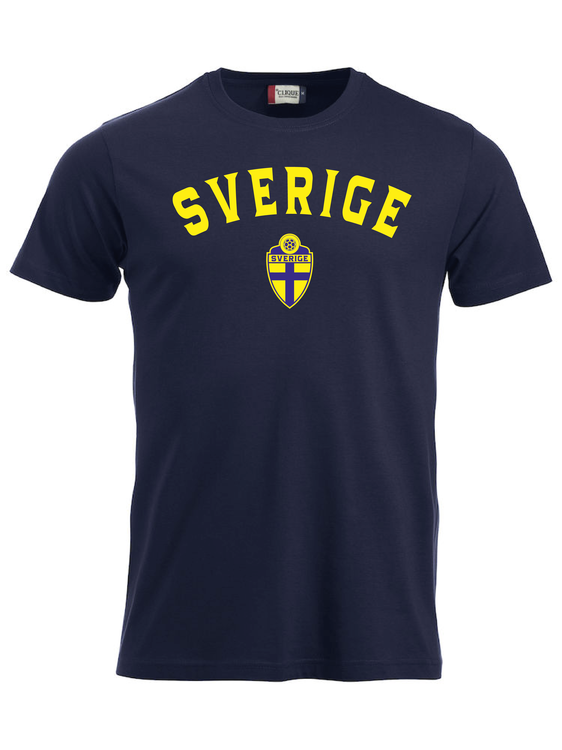 T-shirt "SVERIGE Mörk Marin med namn & nummer"