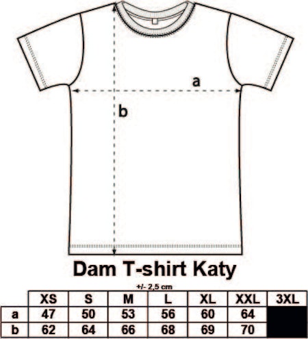 Svart Dam T-shirt Katy "HAAKS Siluett" vit