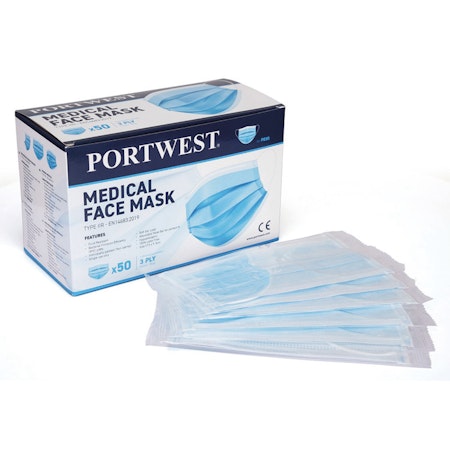 Medicinsk Munskydd IIR 50-pack