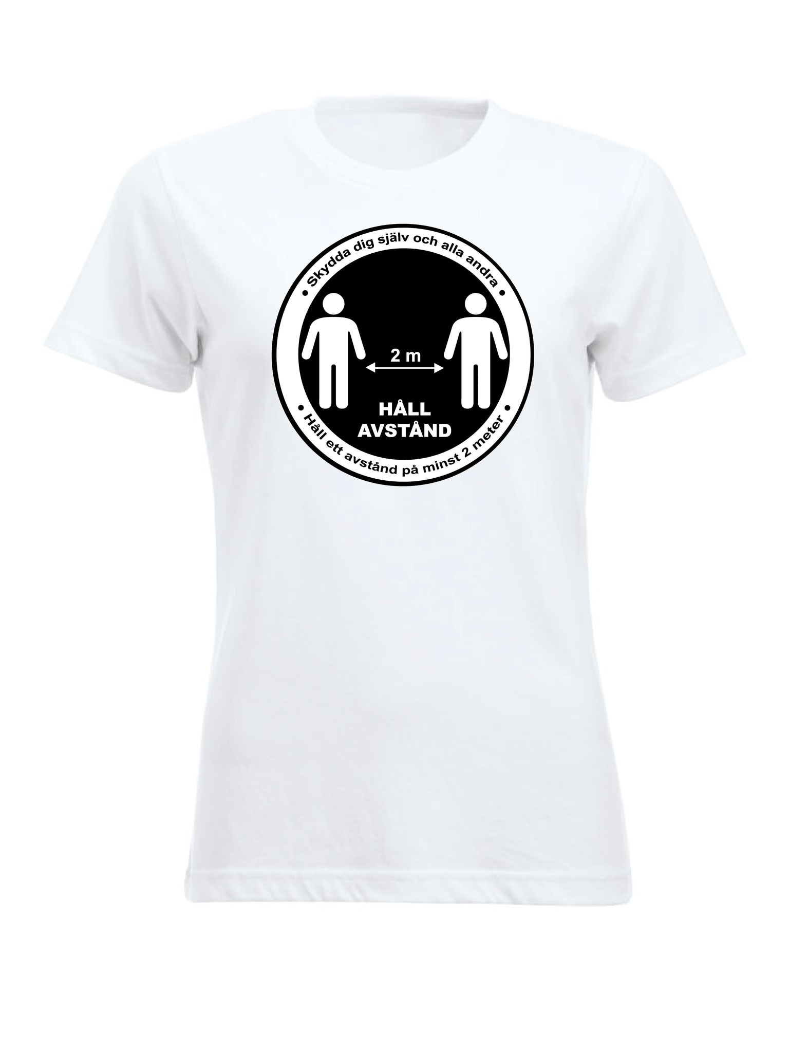 Dam T-shirt "HÅLL AVSTÅND"