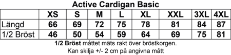 Grå Cardigan Active "Black Jack" fram & rygg (vit)