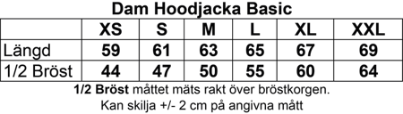Vit Dam HOODJACKA "Black Jack"  v.bröst & rygg