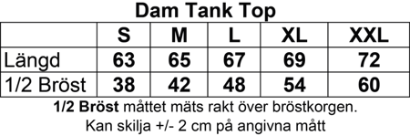 Svart Dam Tank Top "Black Jack Kåt, glad & tacksam"