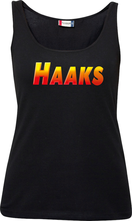 Svart Dam Tank Top "HAAKS"