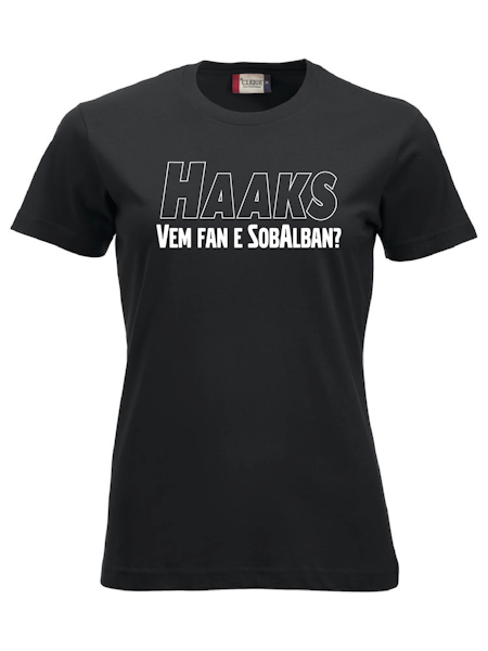 Svart Dam T-shirt "SobAlban"