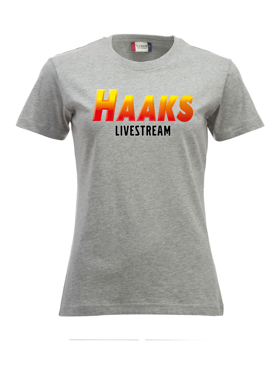Grå Dam T-shirt "HAAKS Livestream "