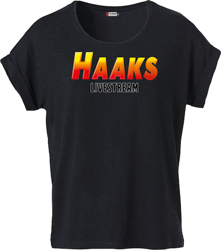 Svart Dam T-shirt Katy "HAAKS Livestream"