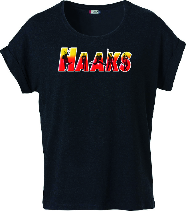 Svart Dam T-shirt Katy "HAAKS Members"