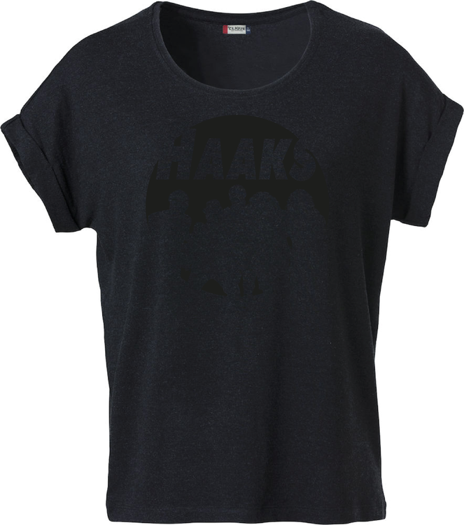 Svart Dam T-shirt Katy "HAAKS Siluett" svart