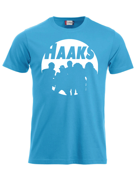 Turkos T-shirt "HAAKS Siluett" vit