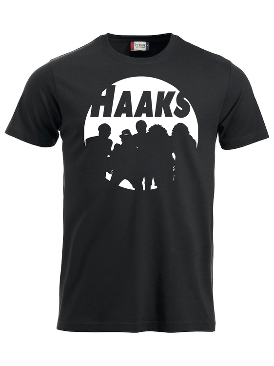 Svart T-shirt "HAAKS Siluett" vit