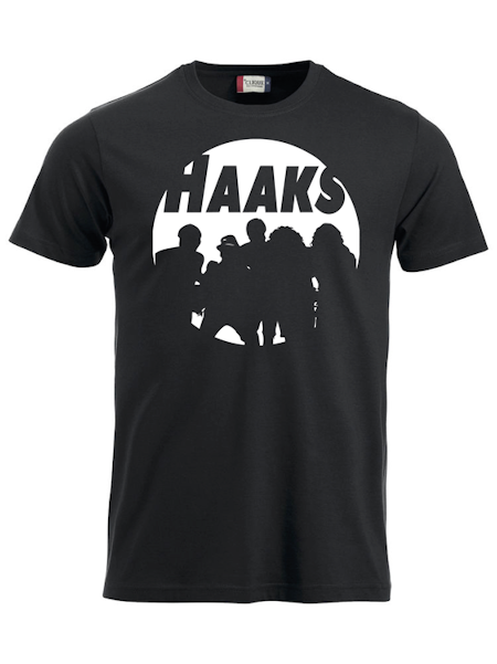 Svart T-shirt "HAAKS Siluett" vit