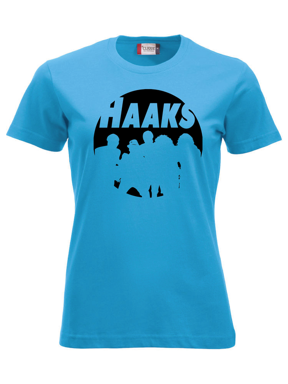 Turkos Dam T-shirt "HAAKS Siluett" svart