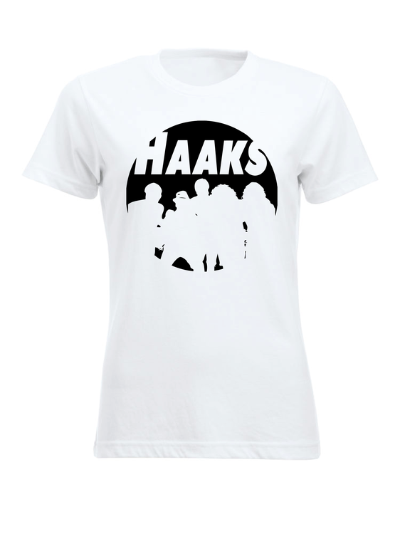 Vit Dam T-shirt "HAAKS Siluett "