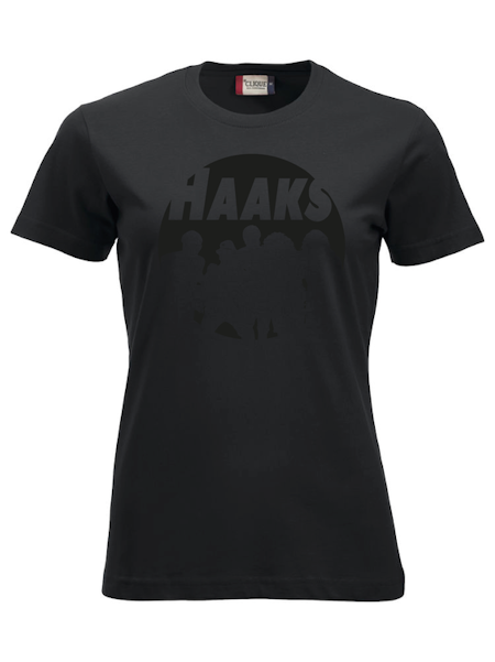 Svart Dam T-shirt "HAAKS Siluett " svart