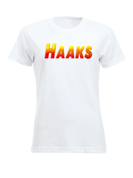 FYND! Vit Dam T-shirt "HAAKS"
