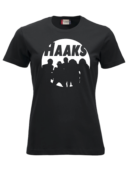 FYND! Svart Dam T-shirt "HAAKS Siluett " vit