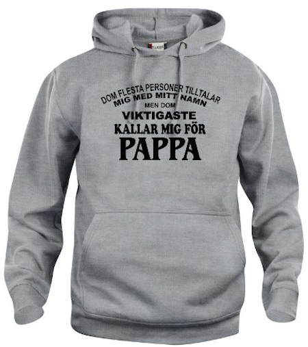 Hoodtröja Basic "Pappa"