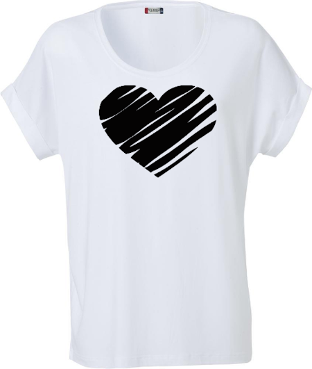 Dam T-shirt Katy "Hjärta"