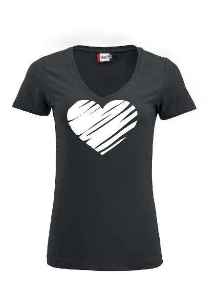 Dam T-shirt Arden "Hjärta" - GRAHN textiltryckeri