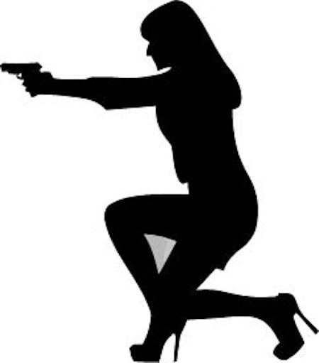 333. Kvinna med vapen siluett