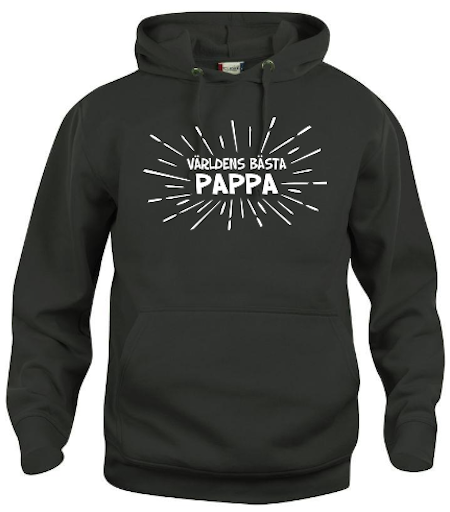 Hoodtröja Basic " Världens bästa PAPPA med strålar"