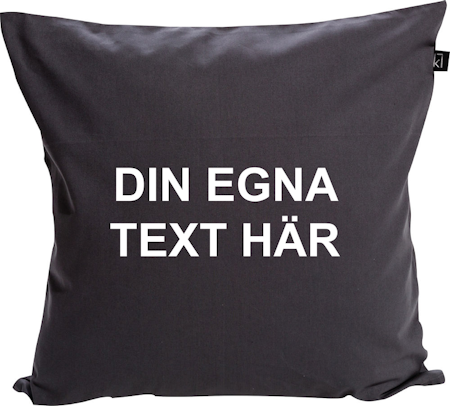 Kuddfodral med "Egen text"