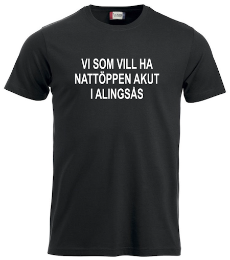 T-shirt "Nattöppen Akut Alingsås"