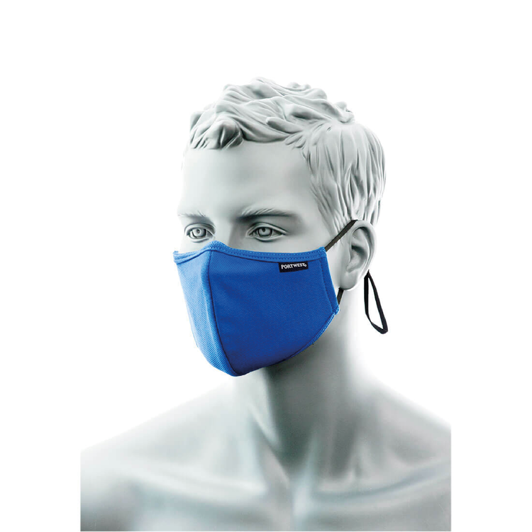 Blått Munskydd 2-lager med näsband